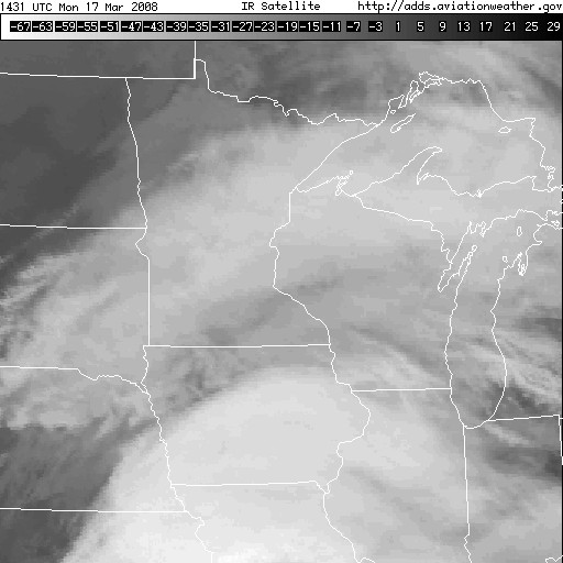 Regional Infrared Satellite Image - Click to enlarge
